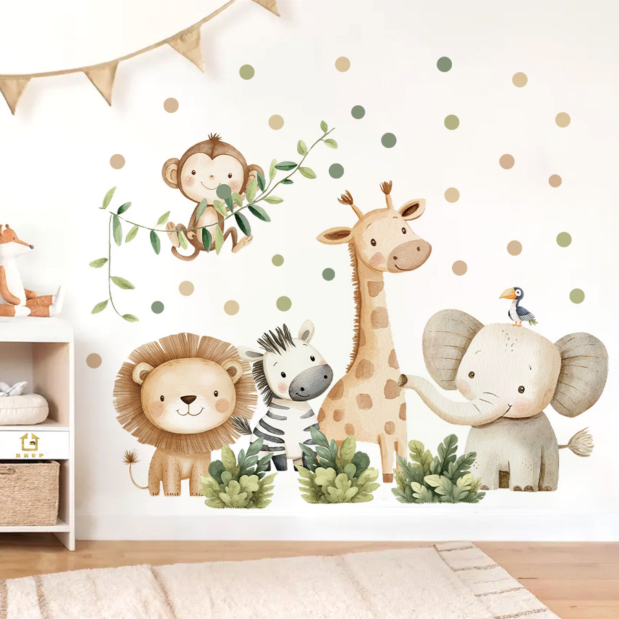 Home Textiles Meaning - Boho Forest Animals Adesivi murali per