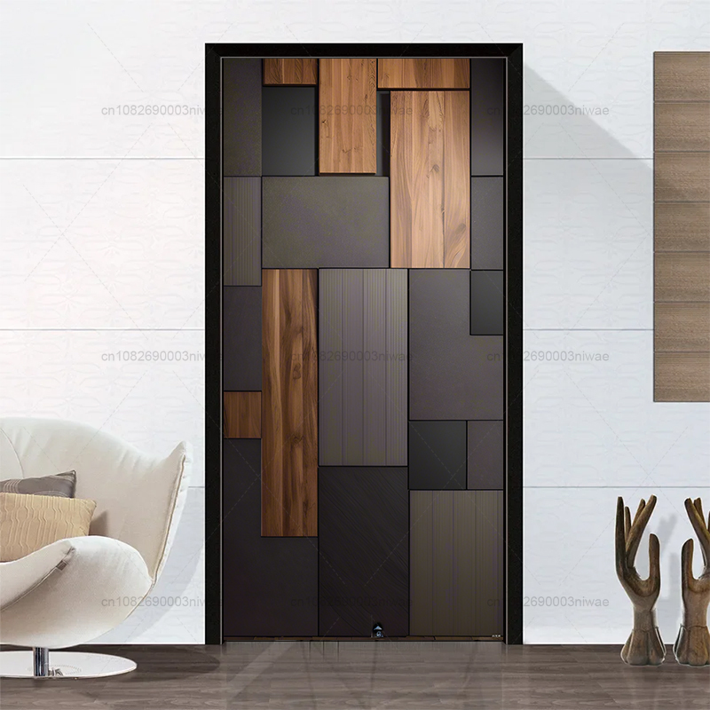 Home Textiles Meaning - Adesivo per Porta con Motivo Effetto