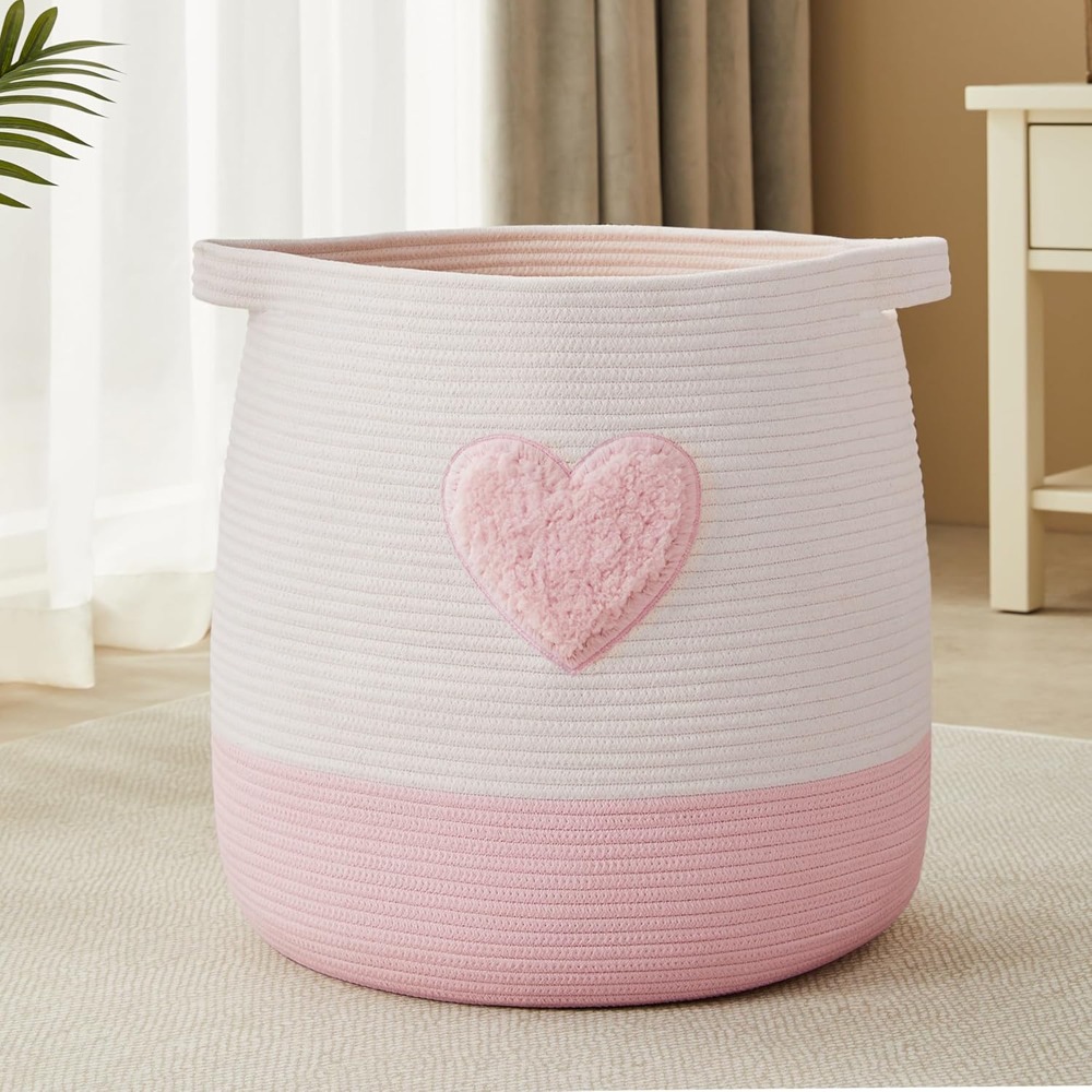 Home Textiles Blanket - Cesto portabiancheria rosa per bambini, cesto