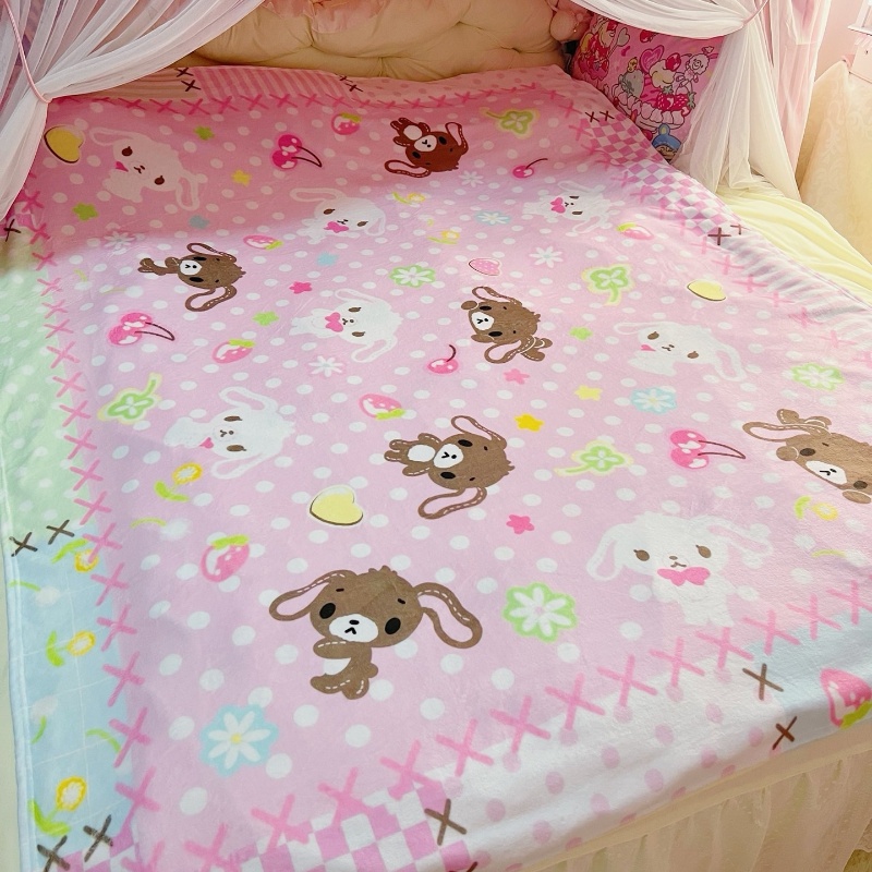 Home Textiles Blanket - Coperta in Peluche Corallo con Simpatici