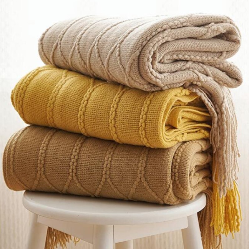 Wool Blanket Herringbone - Coperta da tiro in tessuto Boho