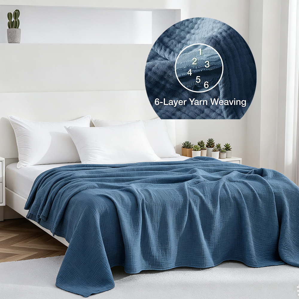 Coperta in Mussola di Cotone a - Wool Blanket Herringbone recensione e prezzo