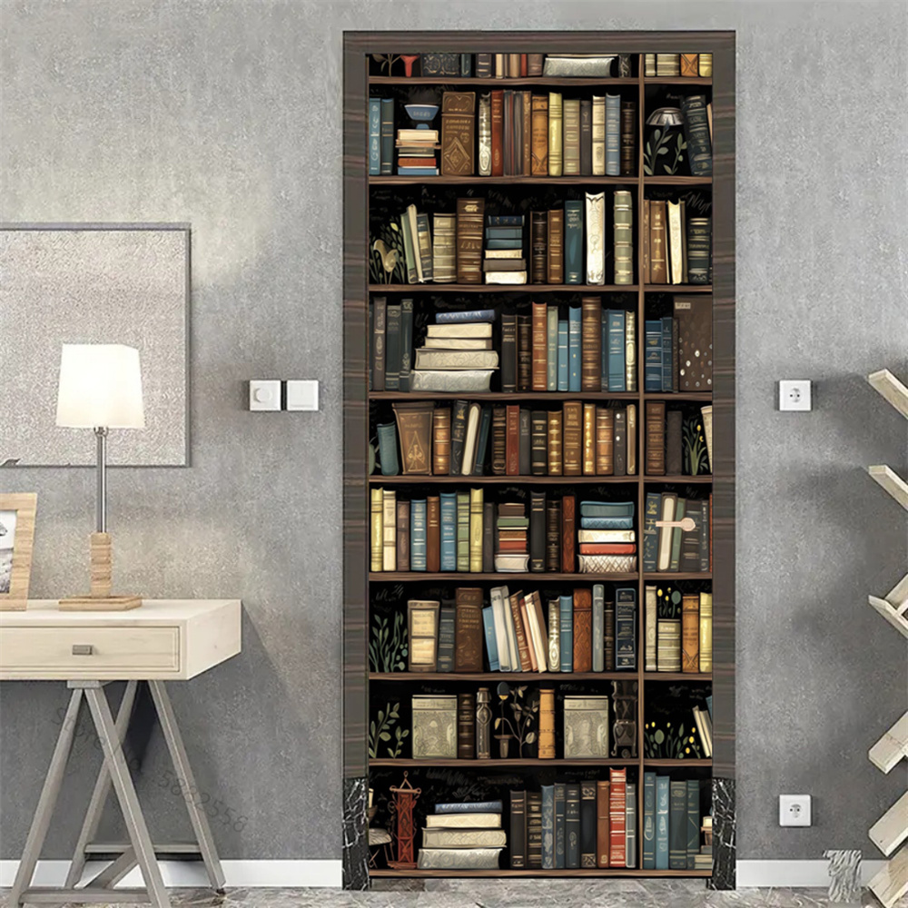 Wooden Door Mural Decal Sticke - Home Textiles Meaning recensione e prezzo